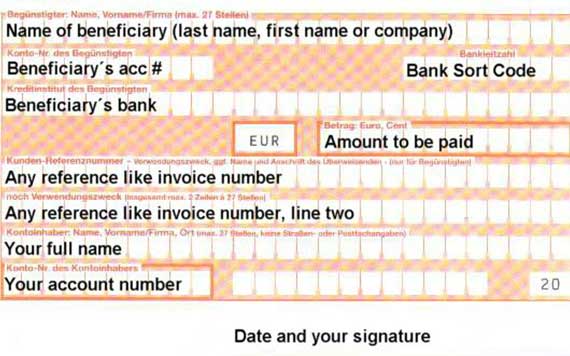 Bank Transfer Form Printing Software